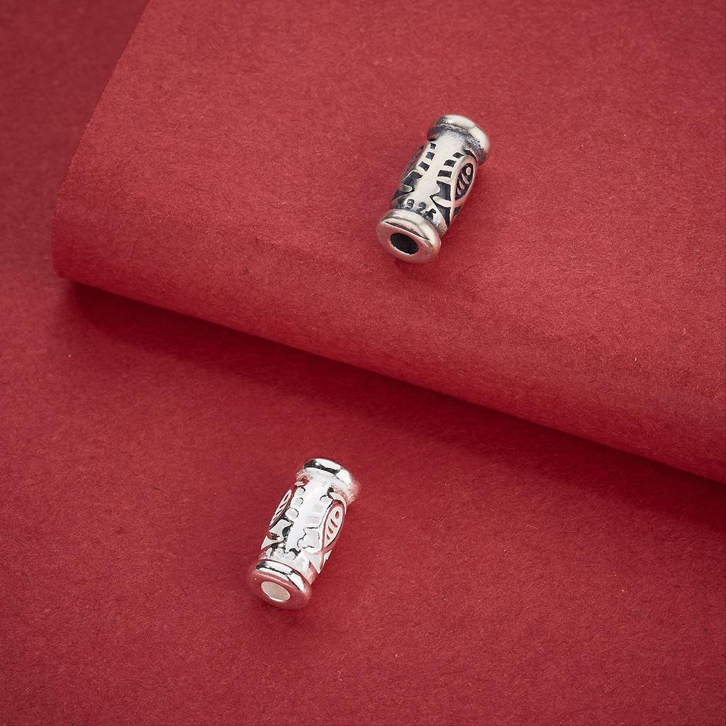S925 Sterling Silver Koi Fish Spacer Beads for DIY Jewelry