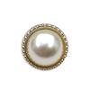 10pcs 12.5/15/18/21 Mm Pearl Golden Plastic Flatback Button Decoration DIY Craft Scrapbook Accessories