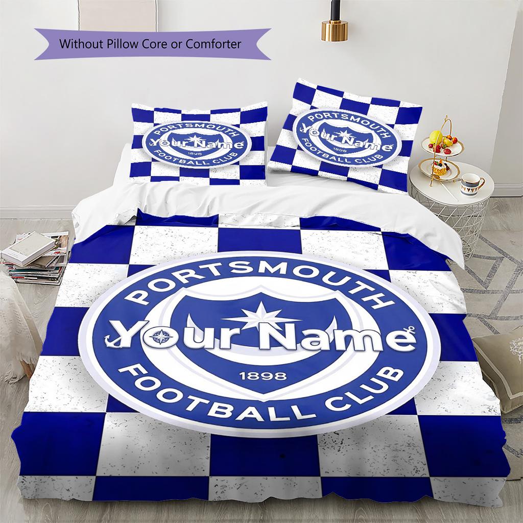 Nautical Crest Shield Custom Name Pattern Bedding Quilt Set Quilt Cover Pillowcase Home Birthday Gift(1 * duvet cover + 2 * pillowcase, without core)