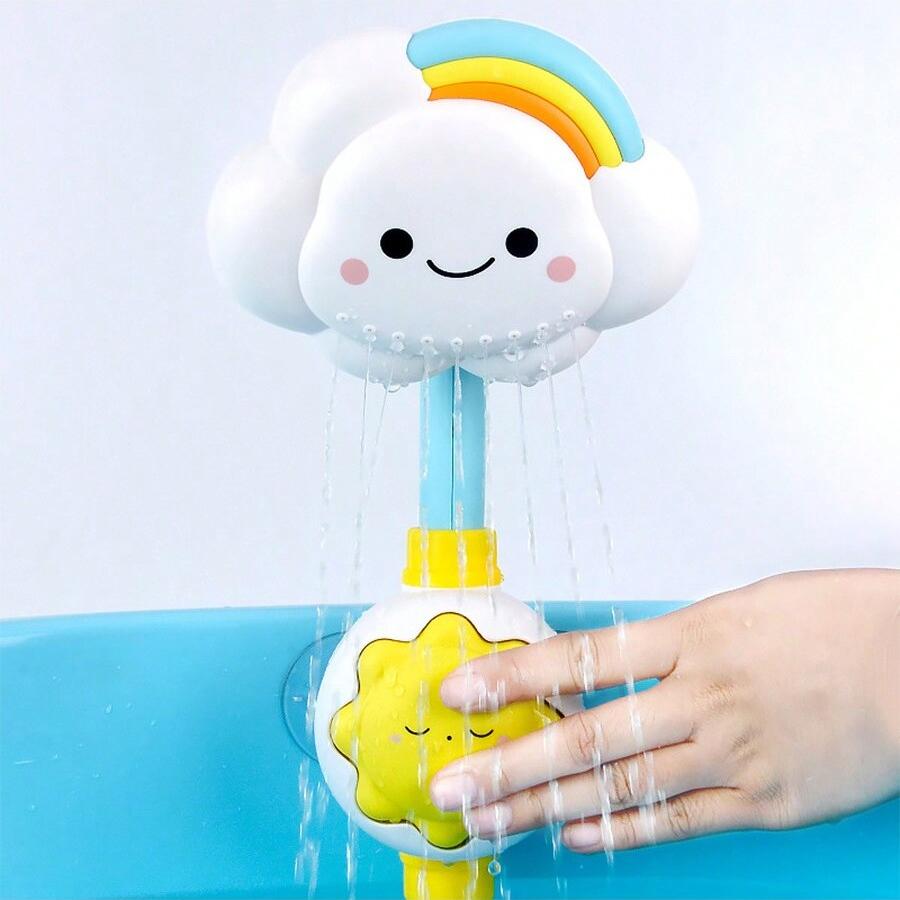 1pcs Children's Bath Spray Sunflower Shower Press Water Summer Rainbow Cloud Shower Baby Bathroom Water Toy