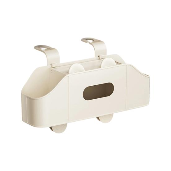 Car Backseat Organizer with Cup Holder Tissue Box Multifunctional Universal Automotive Seat Headrest Hanging Storage Box Hook Car Accessories