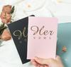Elegant Hot Stamped Wedding Vows Notebook for Bride and Groom