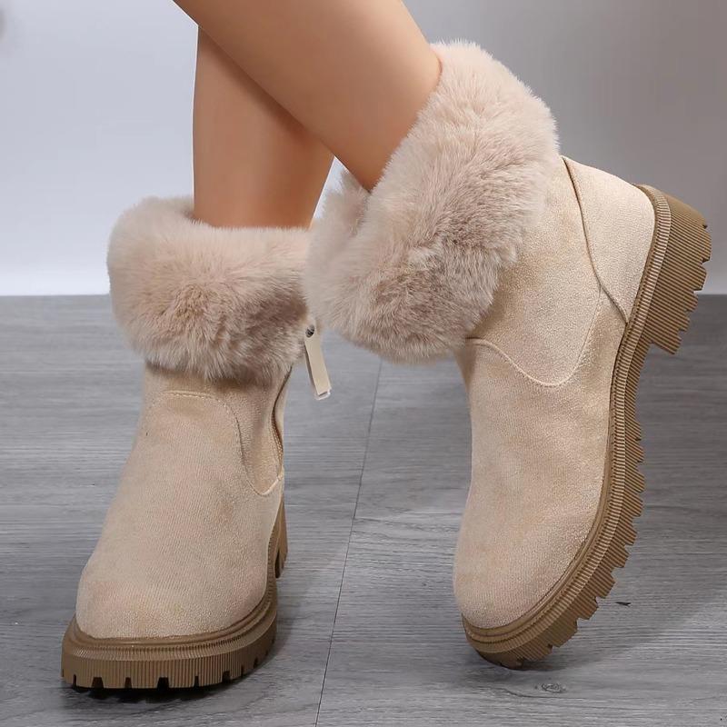 Large Size Women's Shoes Snow Boots Winter New Velvet Women's Shoes Warm Boots Cotton Shoes