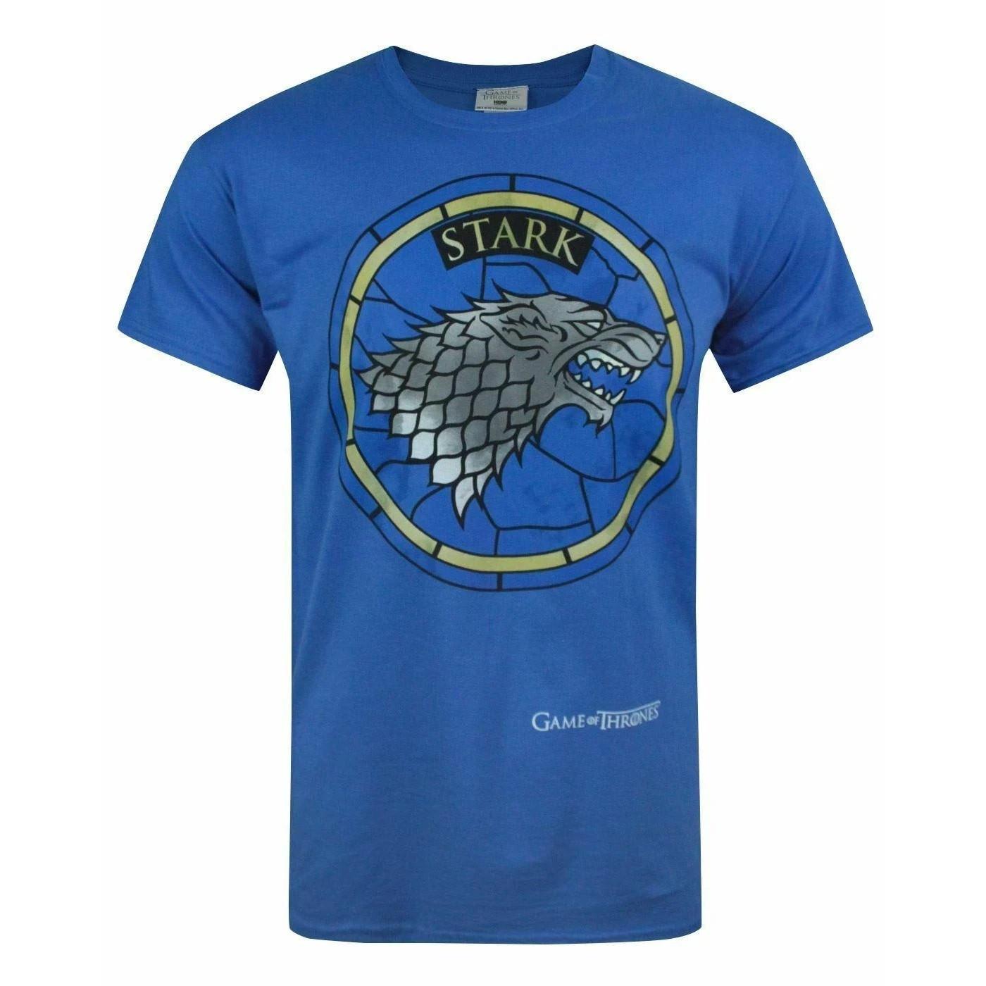 Game Of Thrones Stark Window Mens Blue T Shirt Game Of Thrones Classic Tee XXL