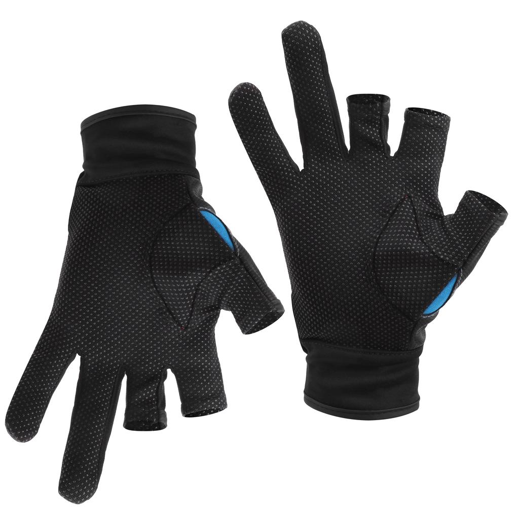 1 Pair Fishing Gloves 3 Cut Finger AntiSlip Sports Hand Equipment for Outdoor Angling
