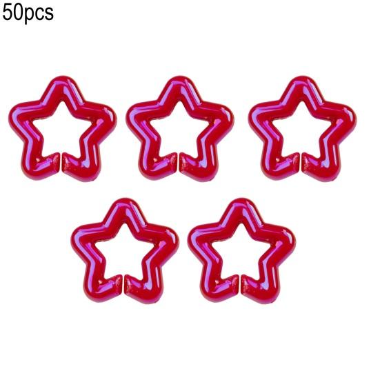 50Pcs Star Link Connectors AB Color Star Shape Linking Rings Quick Linking Rings for Bag Necklace