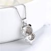 Rockyu Brand Pig Necklace Pendant Men's Necklace Sterling Silver 925 Pure Silver Necklace Cute Stylish Unisex Party Birthday Fashion Accessory