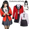 Anime Kakegurui Jabami Yumeko Cosplay Costume Halloween Sayaka Compulsive Gambler Japanese School Girls JK Uniform Halloween Cos