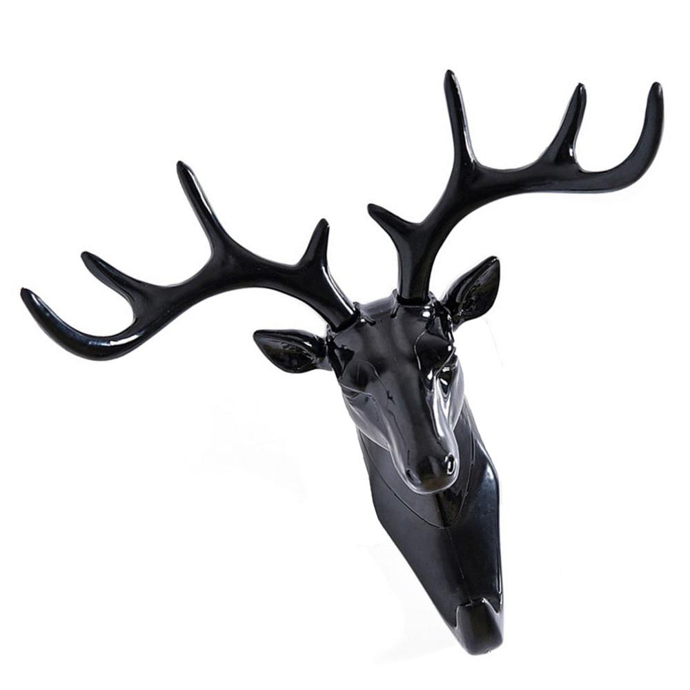 Plastic Antler Key Holder 18.5x17cm 3D Wall Mounted Hook Decorative Towel Hanger for Bedroom