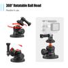 UURIG BH 07 Mini Ball Head Camera Tripod Mount 1 4 Inch Screw with Magnetic Base Sports Camera Mount Adapter