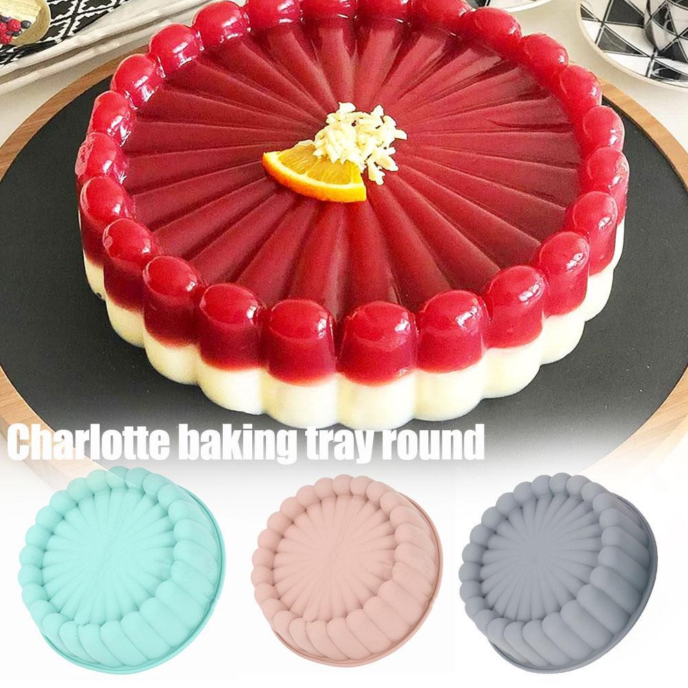 20/26CM Silikon Charlotte Kuchenform Antihaft Brot Flanform Multifunktionale Shortcake Backform Für Küchenbacken