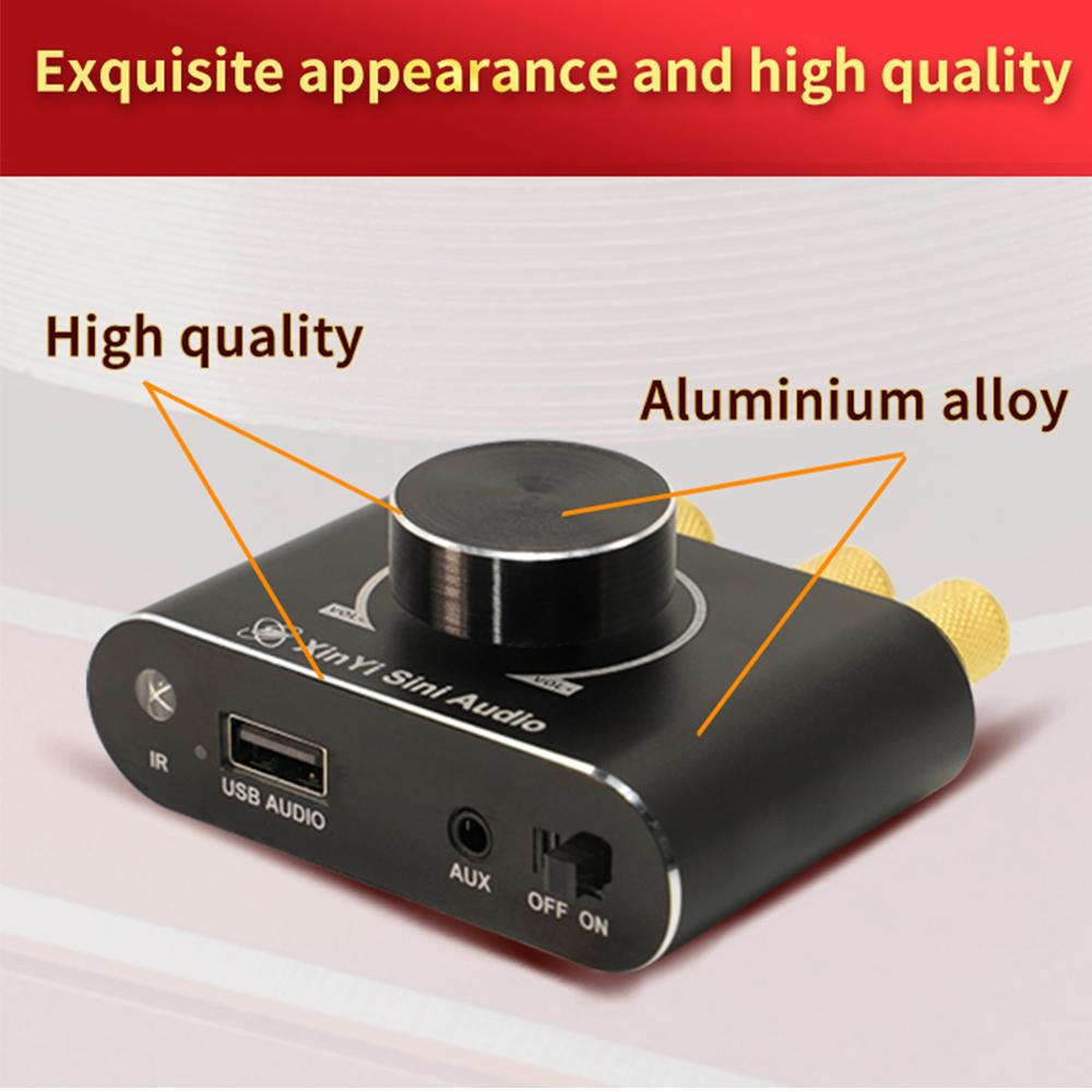 X100H 100W Stereo Amplifier Board 12/24V Speaker Audio Amplifier BT 5.1 AUX USB U-disk Input Amplification Module APP Control