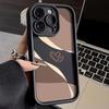 Minimalist heart-shaped phone case suitable for iPhone 17 16 15 14 13 12 11 Pro/Max/Plus anti drop and shockproof back cover