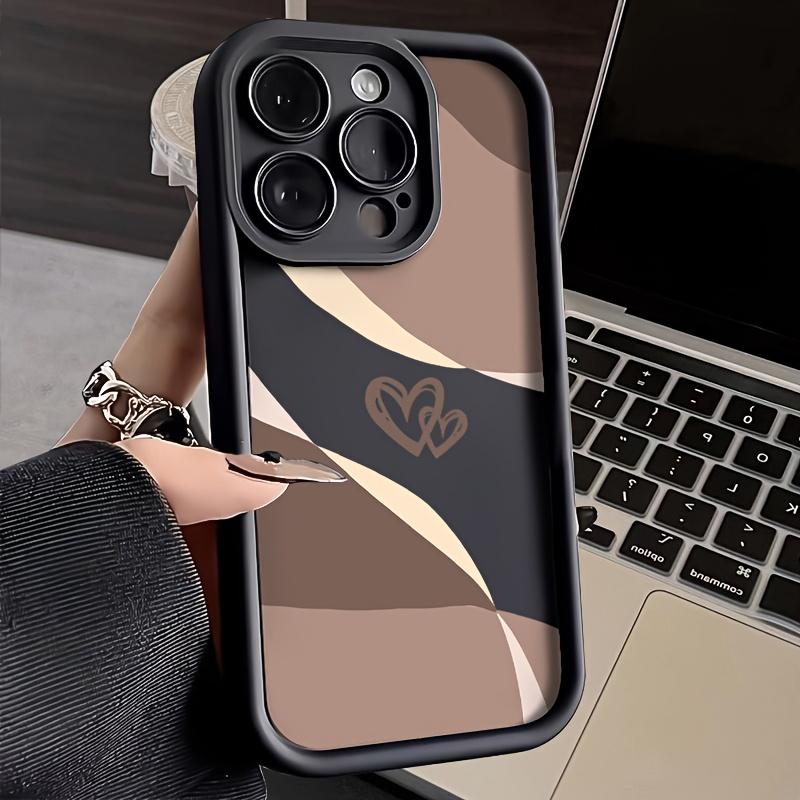 Minimalist heart-shaped phone case suitable for iPhone 17 16 15 14 13 12 11 Pro/Max/Plus anti drop and shockproof back cover