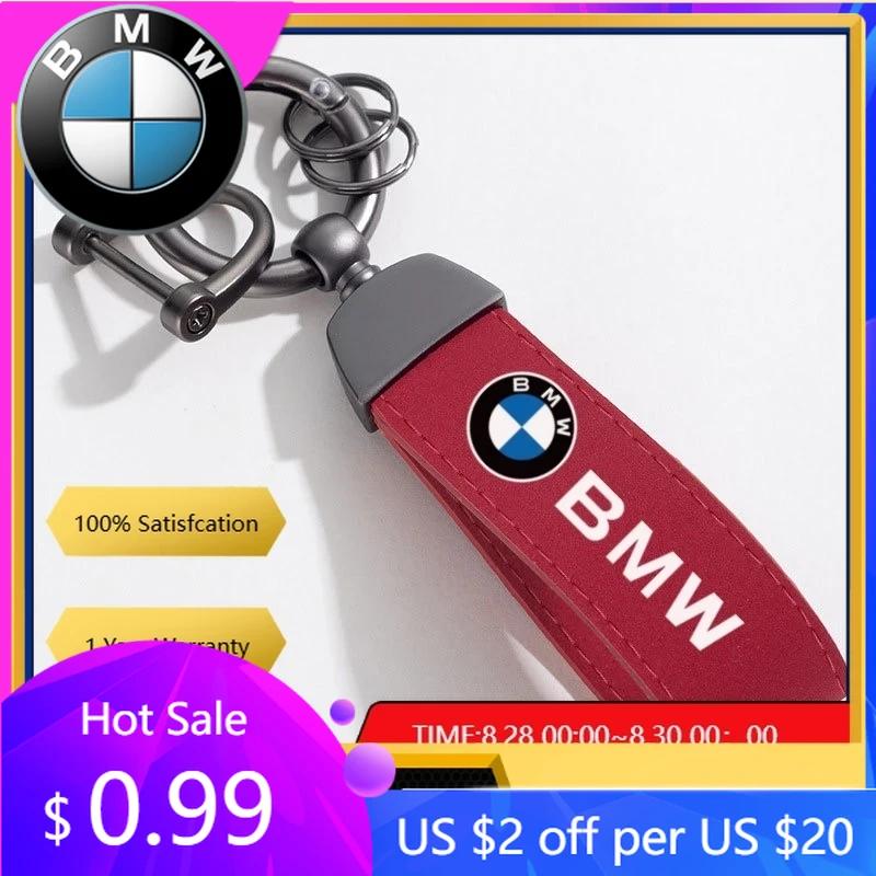 BAGF7 Car Sticker Hot 2025 Hot For BMW For BMW Man Women Leather Rope Keyring Key Chain Ring Car Logo Keychain For BMW E39 E46 E36 E53