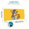 Tom and Jerry Print  Cushion Non-slip Laptop Tablet Big Mousepad XXL Mat Mini PC Playmat With Lock Edge