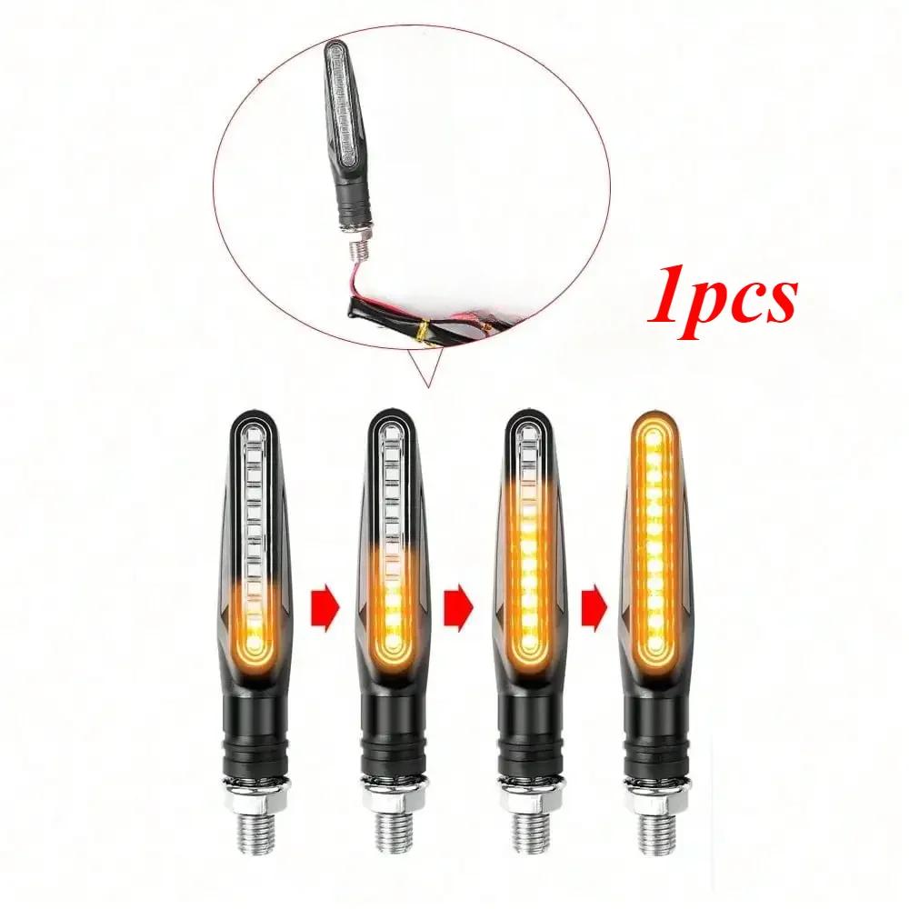 2PCS Universal LED Motorcycle Turn Signal Light 12v IP68 Waterproof Amber Flasher Indicator Blinker Rear Lights Lamp Accessories