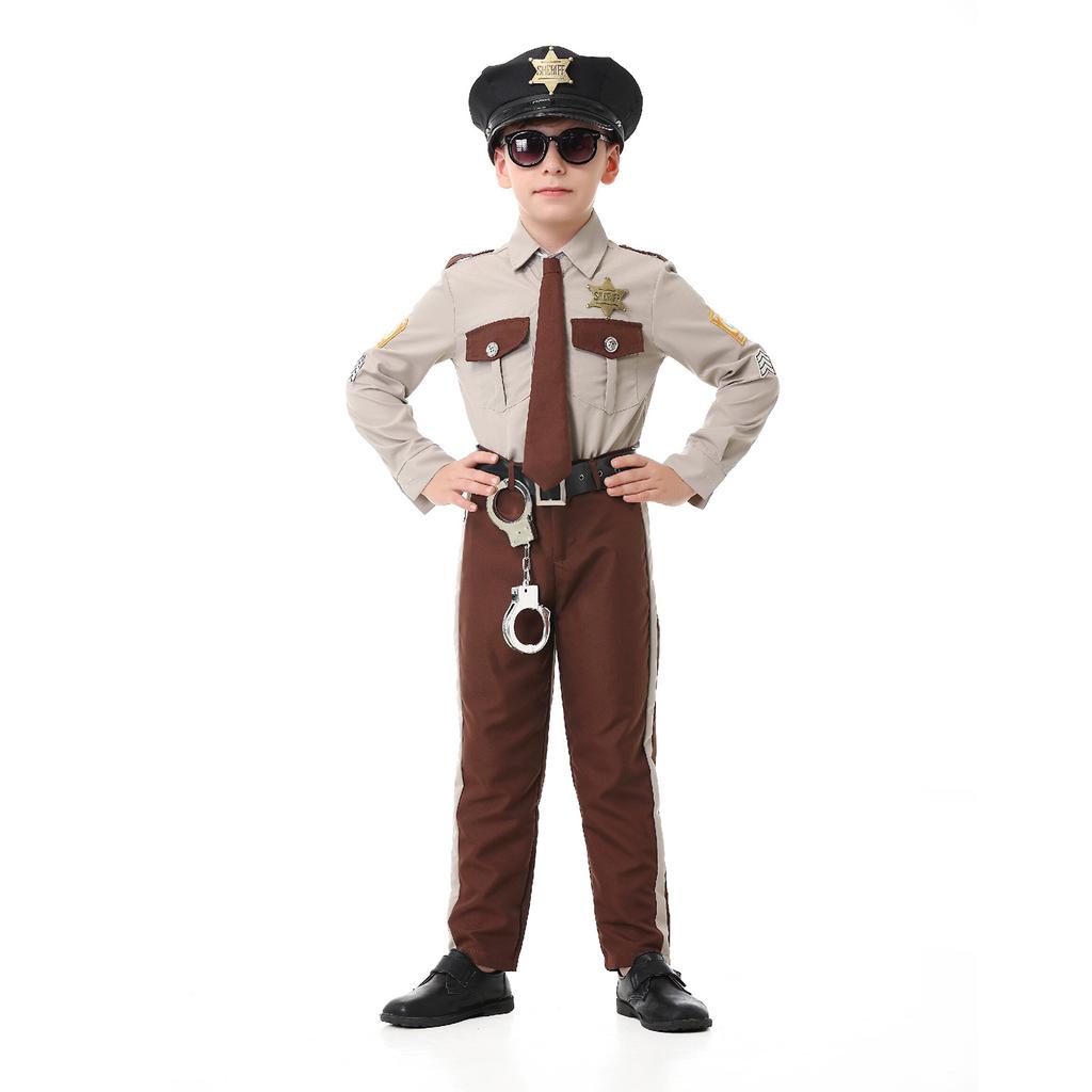 Sheriff Kostüm für Erwachsene & Kinder für Halloween Rollenspiel Bühnenauftritt