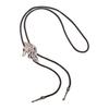 6Pieces Southwestern Styles Men's Bolo Tie with Cow Skull Star Pendant for Casual or Formal Wear Leather Cord Necktie