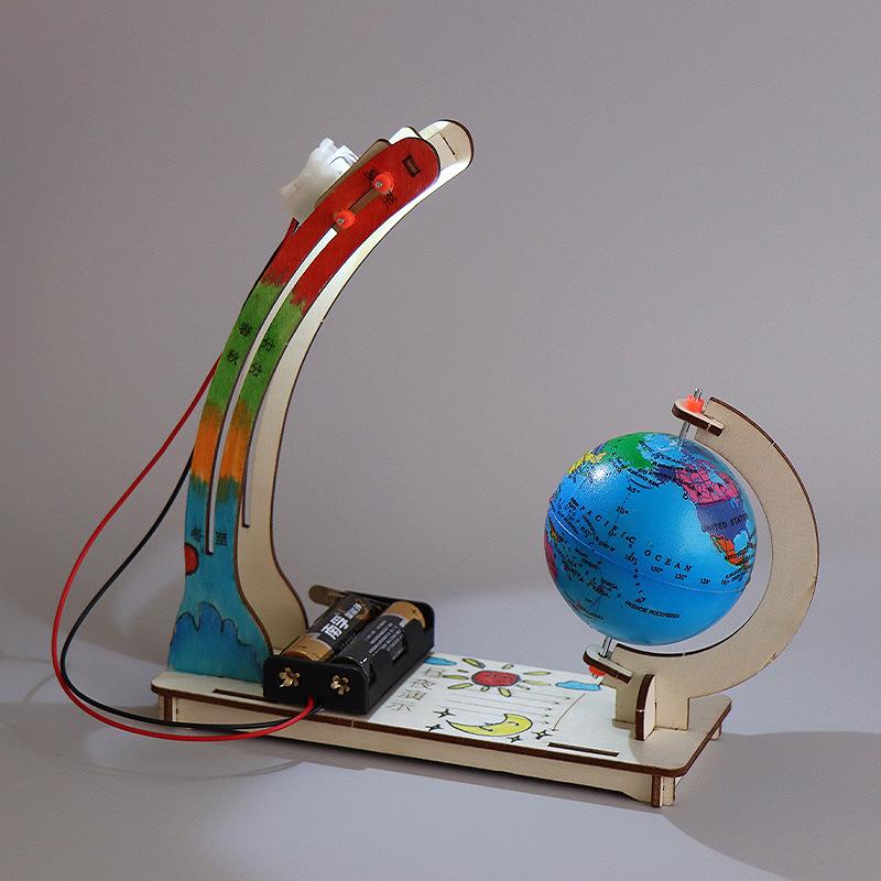 Day Night Alternation Globe Kids Science Toy - DIY STEM Technological Physics Learning Kit Funny Teaching Aids Educational Toy
