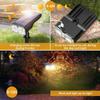 8W Upgraded Solar Landscape Light IP67 Waterproof Dusk-to-Dawn RGB White Warm White Solar Spotlights Wall Lights for Driveway 10LED