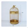 3 Pieces Wedding Birdcage Centerpiece Hollow Design Golden Ornament Vintage Greeting
