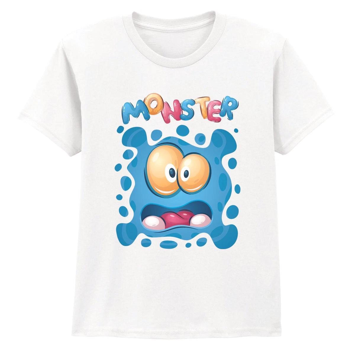Monster Cartoon Monsters Kids T-Shirt Funny Graphic Creature Tee 100