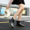 Women's new rain Shoes Fashion anti slip rubber shoes Lightweight waterproof rain boots Solid color ladies work Boots Zapatos
