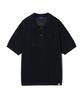 YALE Mesh Short Sleeve Polo Knit Black