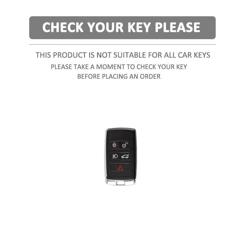 Grey Tpu Car Key Case Shell Cover Fob For Land Rover Range Rover Evoque Sport Freelander Discovery Velar For Jaguar Xe Xf Xj