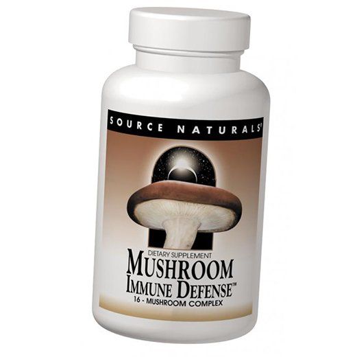 Kompleks 16 odmian grzybów, Mushroom Immune Defense, Source Naturals 60 zakładek (71355021)