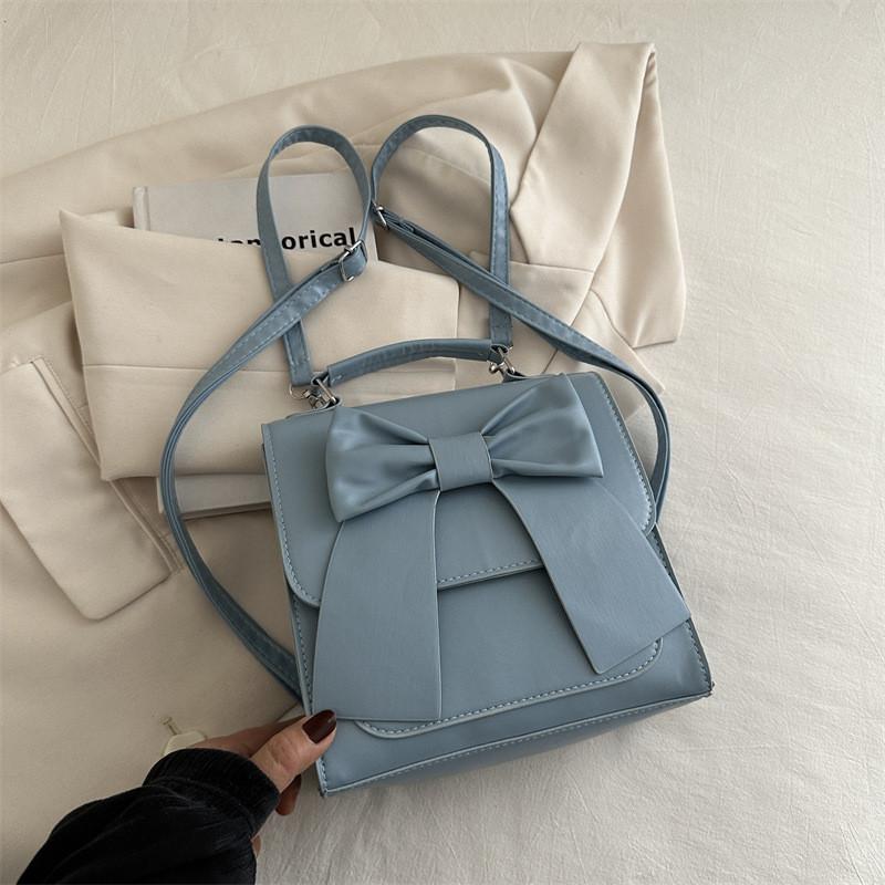 Fashionable Butterfly Knot Shoulder Bag Trendy Street Style Pu Material Versatile Backpack