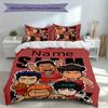 3pcs Custom Name Sakuragi Hanamichi Bedding Set,Includes 1 Duvet Cover and 2 Pillowcases,All-season Bedroom Decor