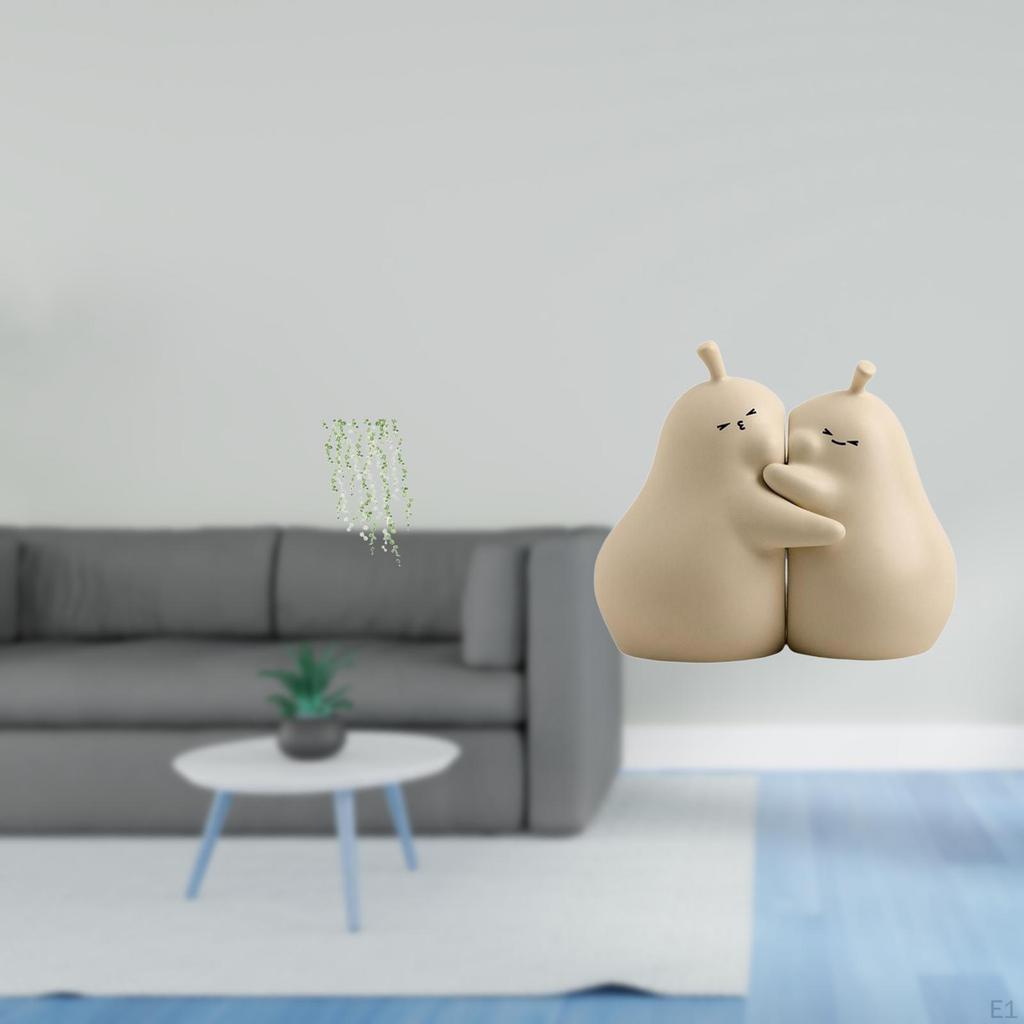 Elegant Wall Art And Hugging Pear Ceramic Bookend for Restroom Bedroom Bookshelf Decor Wonderful