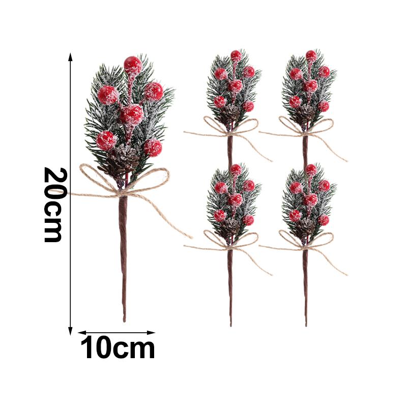 

Artificial Pine Cone Branches Fake Red Berries Flower Bouquets DIY Xmas Tree Wreath Ornaments Xmas Winter Holiday Decor Crafts 1PC-(ONLY ONE) красный