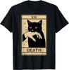 Tarotkarte Schwarze Katze Okkult Hexenhaft Schwarze Katze Tarot Tod T-Shirt Unisex T-Shirt