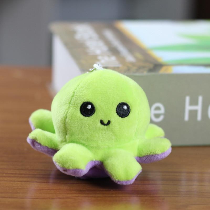 Adorable Reversible Octopus Plush Toy With Soft Short Plush In Multiple Colors