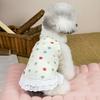 Cute Small Dog Dress Lace Ruffle Trim Girl Dog Tutu Dress Soft Breathable Puppy Vest Summer Pet Outfits for Small Dogs Cats