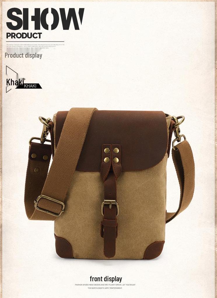 Men's Retro Canvas Crossbody Shoulder Bag - Casual Outdoor Fashion