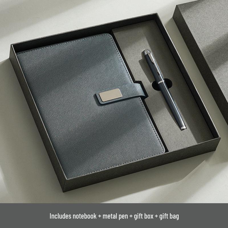 A5 Custom Logo Notebook Gift Set - High-Quality Meeting Minutes Book and Business Souvenir