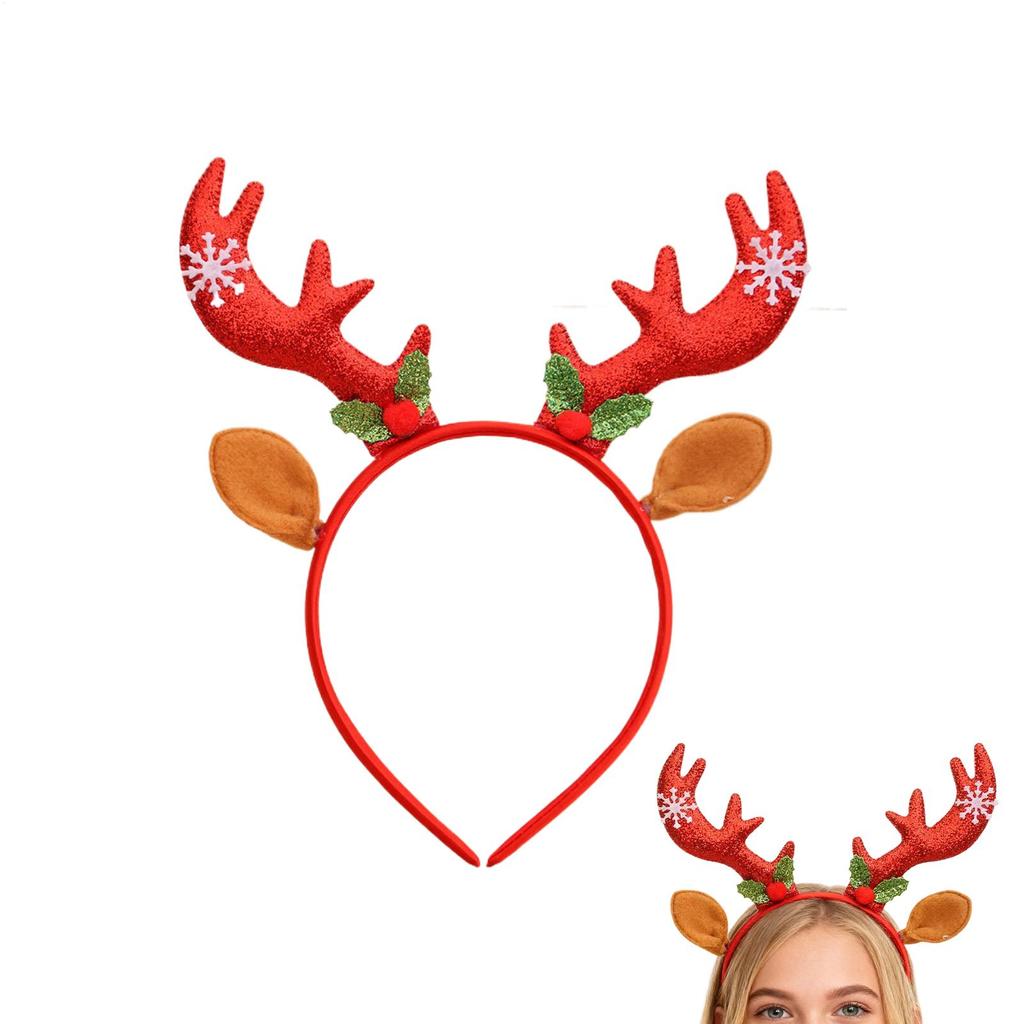 Christmas Headbands for Women Reindeer Hair Accessories Funny Festival Headdress for Girls School Vacation Family Gathering