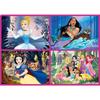 Puzzles disney princesses - educa - multi 4 en 1 - 100-200 pièces - dessins animés et bd - rose