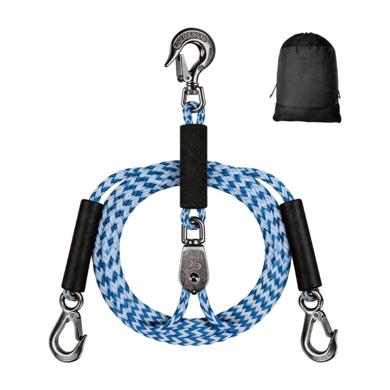 Heavy Type Boats Tow Rope With Stainless Steel Connector Water Sports Tow Line For Kayaks Ski And Small Yachts