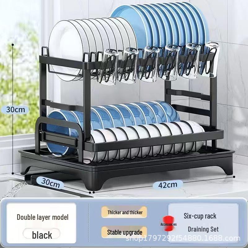 Kitchen Countertop Dish Drying Rack for Bowls, Plates, and Cutlery