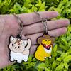 PVC Soft Rubber Cat Keychain Pendant - Cute Bag Accessory and Ornament