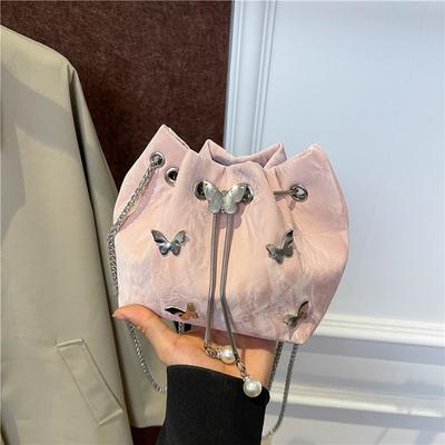 Sommer beliebter Schmetterling 2025 Zugband neue Mode Schmetterling lässig große Kapazität Umhänge-tragbar Eimer-Tasche Damen