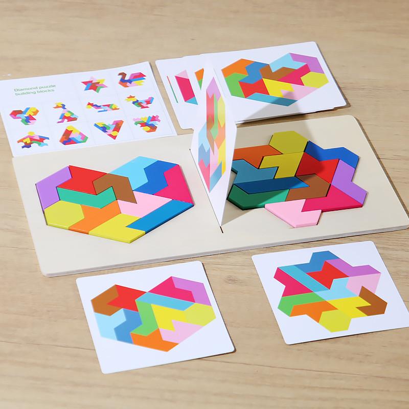 Holz-Lern-Zwei-Spieler-Puzzle für Kinder Logisches Denken Eltern-Kind-Spiel