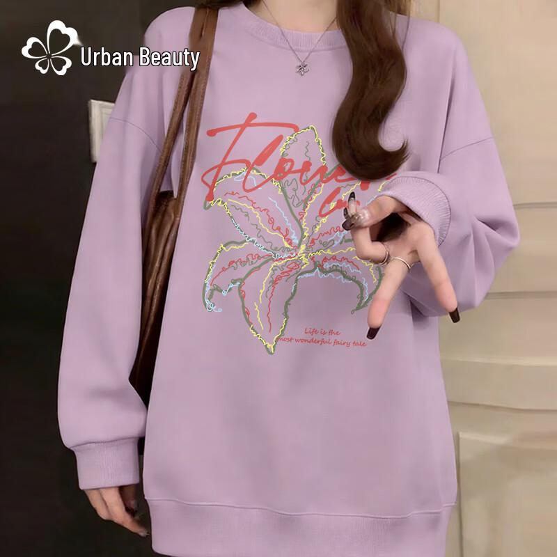 Women's Floral Graphic Crewneck Sweatshirt