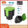 Tuya Smart WiFi Plug 2.4GHz Outdoor Waterproof Wireless Remote Control Power Energy Monitor Socket EU Support Alexa Google Home