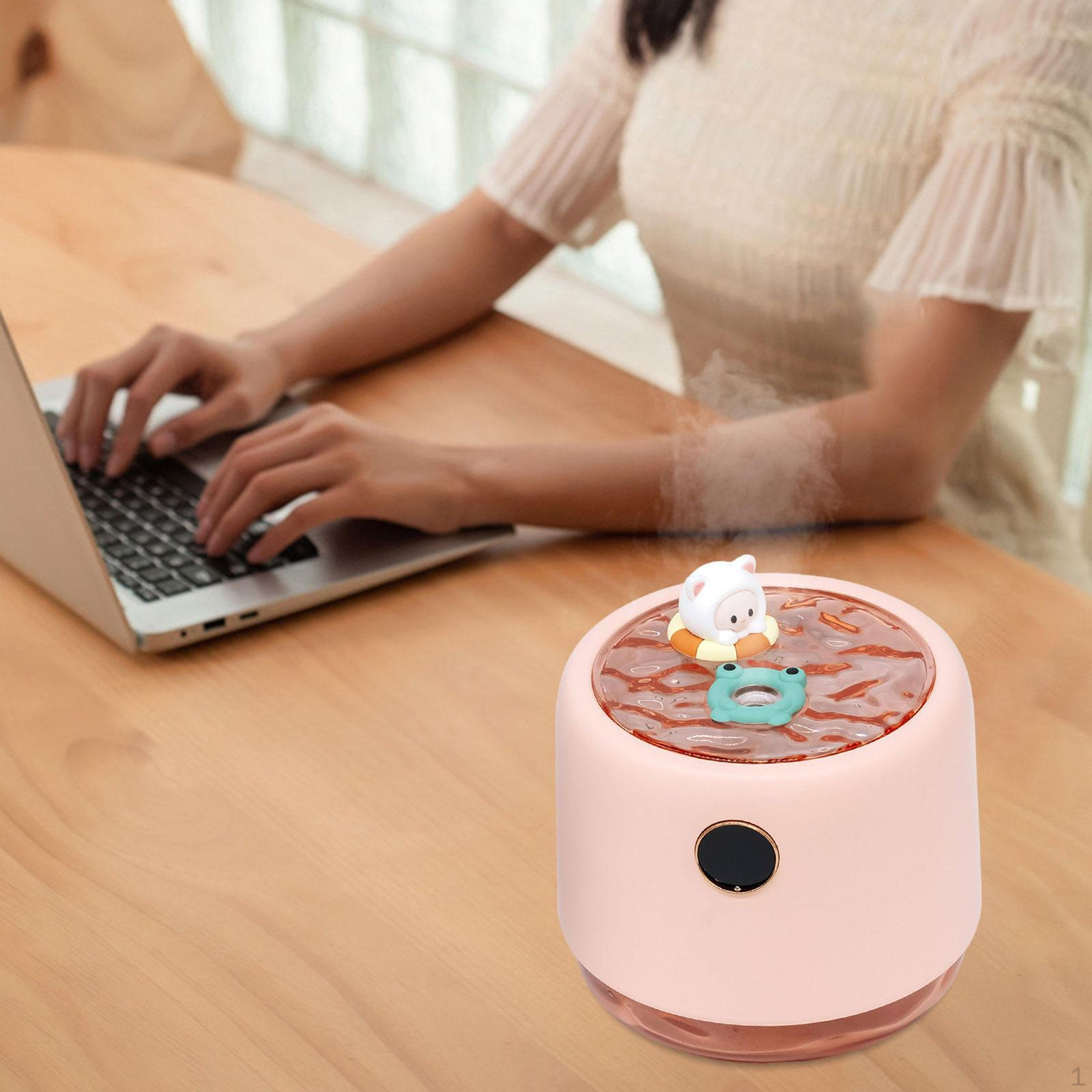 

Увлажнитель воздуха 450 мл Водяной бак Ароматизатор для дома 3 режима Освещение Отель Офис Гостиная Внутреннее СПА розовый